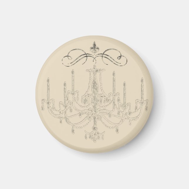 Romantik med en Chandelier ~ Magnet Fransk Kärlek (Framsidan)