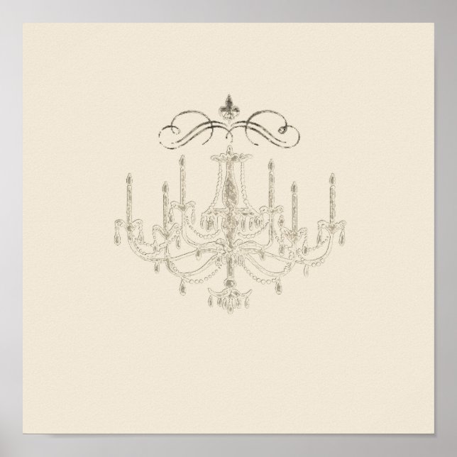 Romantik med en Chandelier ~ Print Poster (Framsidan)