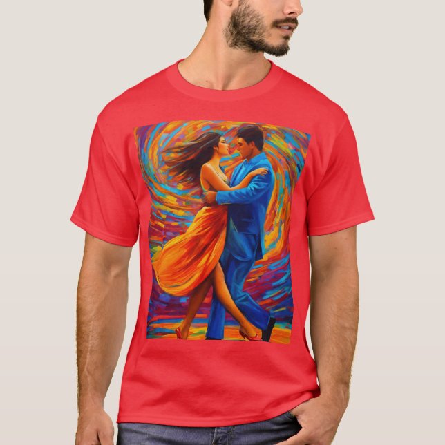 Romantik och konst: Abstrakt Art T-Shirt (Framsida)