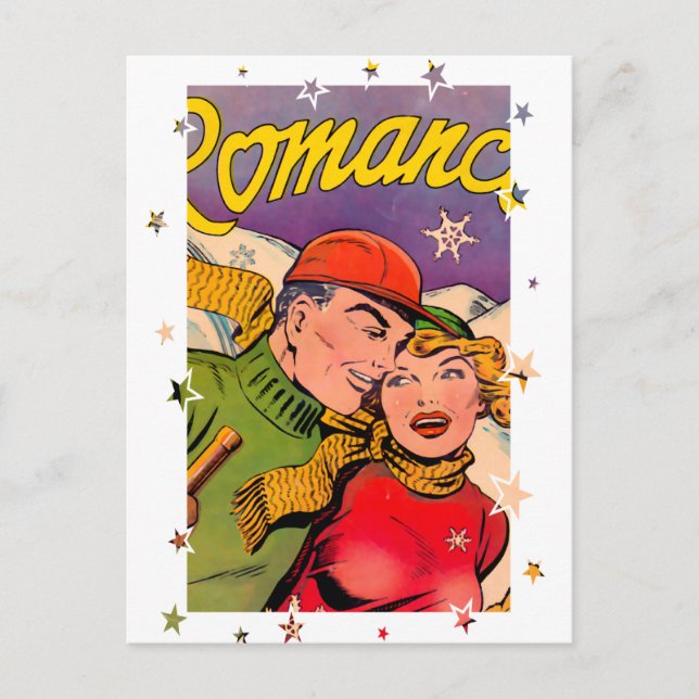 Romantik på Slopes Vykort (Framsida)