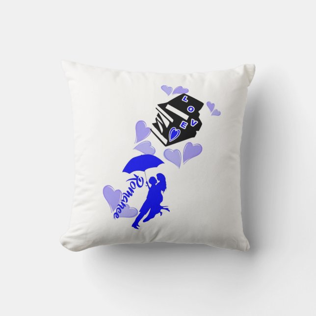Romantik (Paraplla) Dekorativ kudde (Framsida)