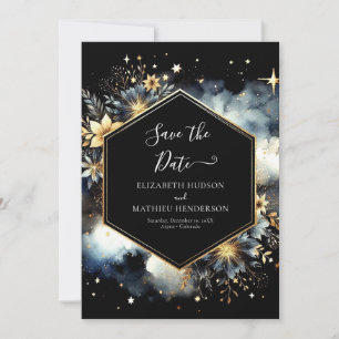 Romantik Printable Celestial Bröllop Spara Datumet