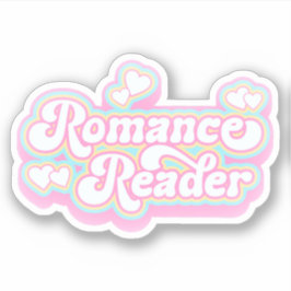 Romantik Reader Pastel Retro Bok Älskare Citat Klistermärken