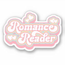 Romantik Reader Pastel Retro Bok Älskare Citat Klistermärken
