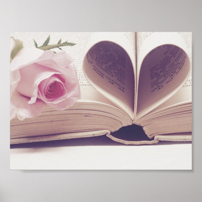 romantik rose buch pink poster (Framsidan)
