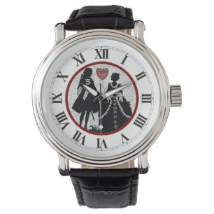 Romantik Silhouette Romantic Couple Wrist Watch Armbandsur