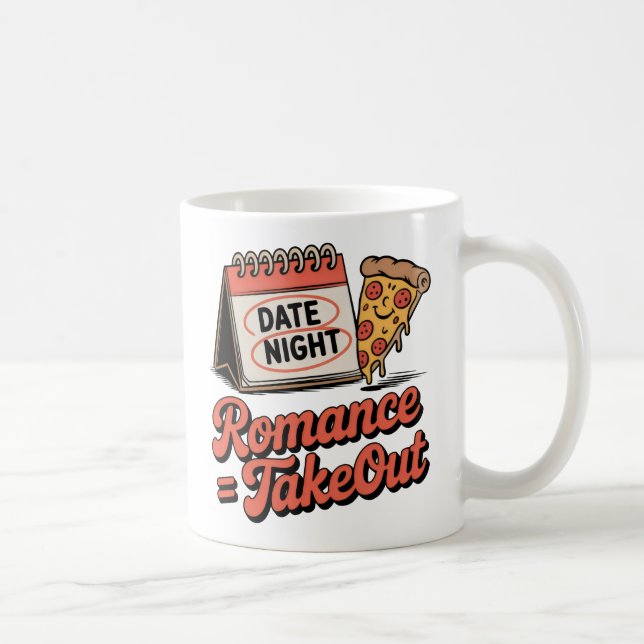 Romantik = Takeout | Lättsam kärlek med mathumor   Kaffemugg (Höger)
