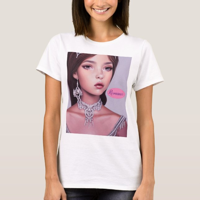 Romantik tonårig prinsessa t shirt (Framsida)