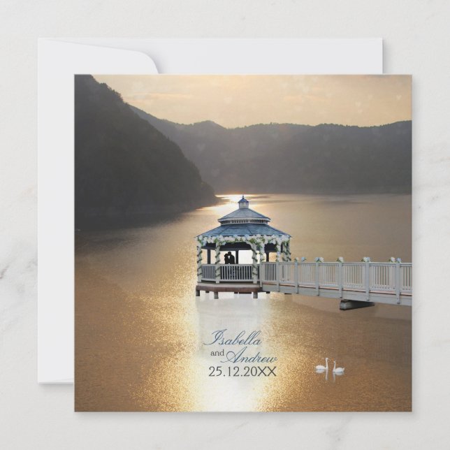 Romantik vid Sjö Inbjudningar (Framsida)