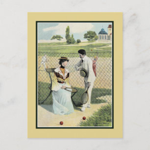 Romantik vid tennisdomstolen del 1 vykort