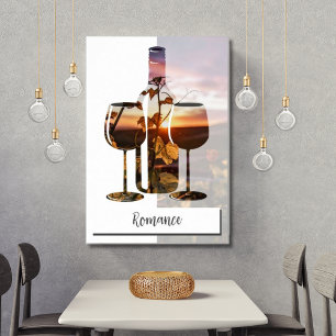Romantik-Vin för två solnedgångar Poster
