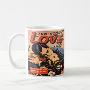 Romantik Vintage Tecknad Bok Design Coffee Mugg Ko