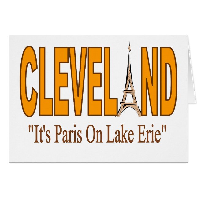 Romantiken och magin av Paris på Lake Erie - CLE Hälsningskort (Framsidan Horizontal)