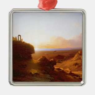 Romantiker landskap, 1860 julgransprydnad metall