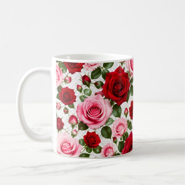 Romantisches Rosenparadies Kaffemugg (Vänster)