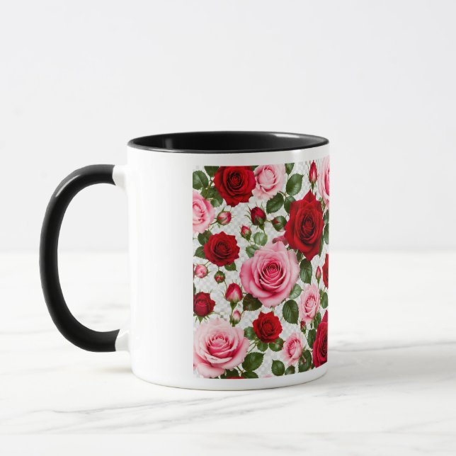 Romantisches Rosenparadies Mugg (Vänster)