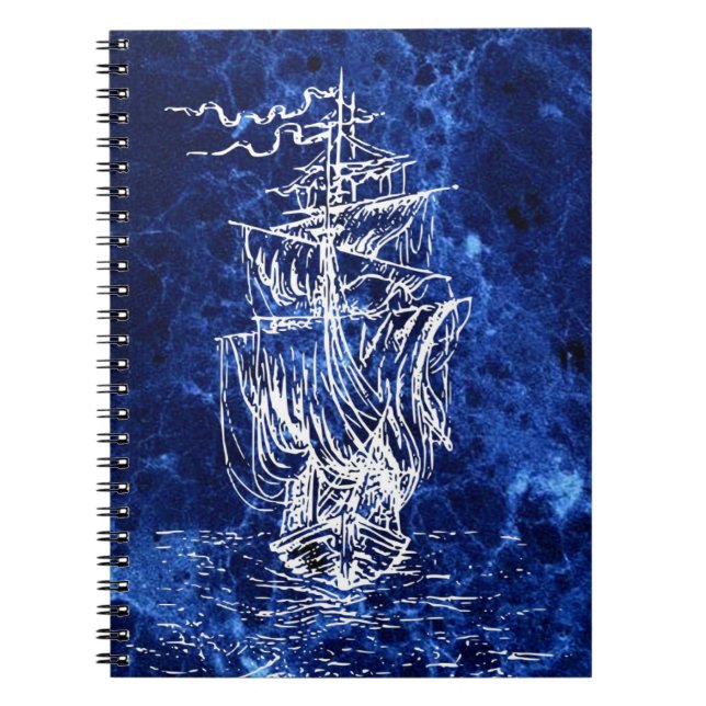 Romantisches Segelschiff Anteckningsbok (Framsidan)