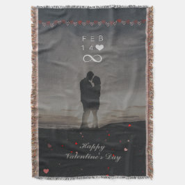 Romantisk 14 feb Infinity Valentine-design Filt