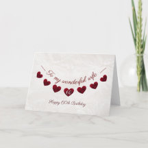 Romantisk 60:e födelsedagen Red Heart Bunting-fru