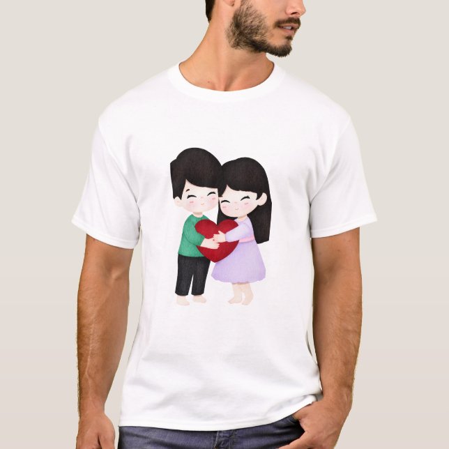 Romantisk Alla hjärtans dag Citat T-Shirt (Framsida)