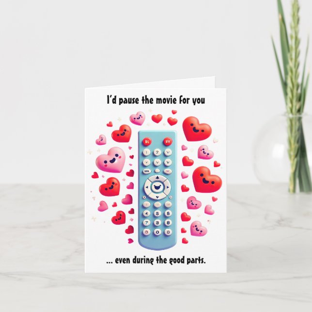 Romantisk Alla hjärtans dag | Jag skulle pausa fil Helgkort (Framsida)