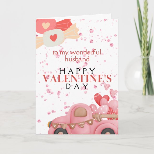 Romantisk Alla hjärtans dag-kort till make Helgkort (Framsida)