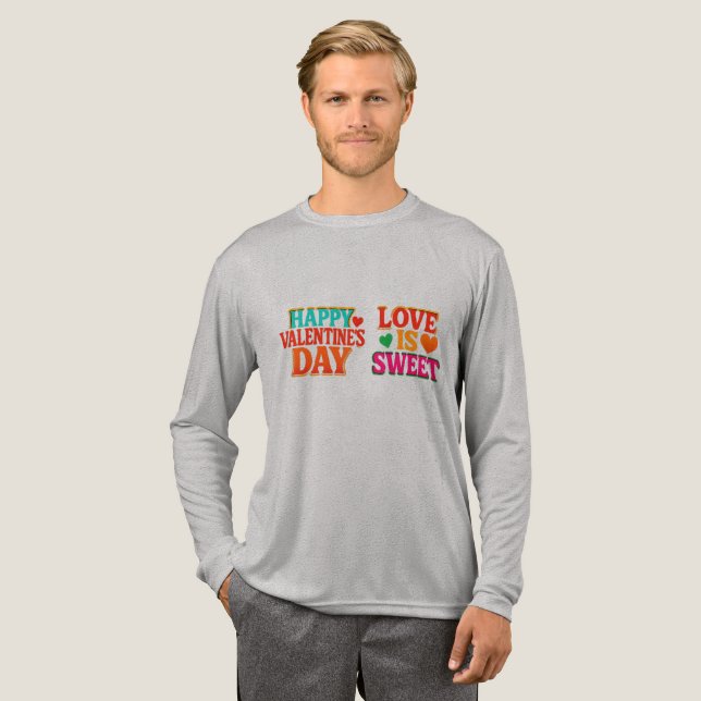 Romantisk Alla hjärtans dag T-shirt (Hel framsida)