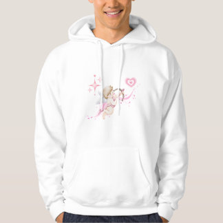 Romantisk Alla hjärtans-dags-konst med rosa hjärtg Hoodie