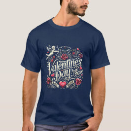Romantisk Alla hjärtans Logotyp-design för T-Shirt