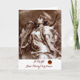 ROMANTISK ANGEL,FEATHER,BROWN SEPIA WHITY-Jul Helgkort