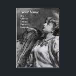 ROMANTISK ANGEL I BLACK WHITE Guld Metallic Visitkort<br><div class="desc">Elegant,  konstnärlig och klassisk design,  uppbyggd från 1800-talets målning.</div>