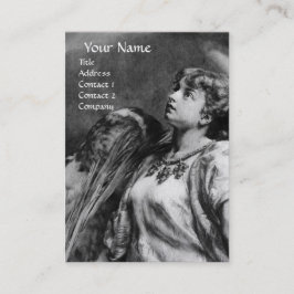 ROMANTISK ANGEL I BLACK WHITE Guld Metallic Visitkort