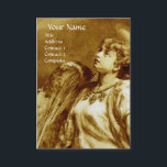 ROMANTISK ANGEL I BROWN SEPIA GULT WHITL Pearl Visitkort<br><div class="desc">Elegant,  konstnärlig och klassisk design,  uppbyggd från 1800-talets målning.</div>