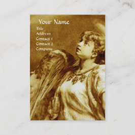 ROMANTISK ANGEL I BROWN SEPIA GULT WHITL Pearl Visitkort