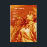 ROMANTISK ANGEL MED YTTERLIGARE I GULD ORANGE,BRUT VISITKORT<br><div class="desc">Elegant,  konstnärlig och klassisk design,  uppbyggd från 1800-talets målning.</div>