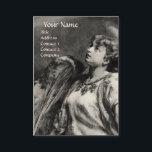 ROMANTISK ANGEL MED YTTERLIGARE I SVART OCH VITT VISITKORT<br><div class="desc">Elegant,  konstnärlig och klassisk design,  uppbyggd från 1800-talets målning.</div>