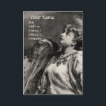 ROMANTISK ANGEL MED YTTERLIGARE I SVART OCH VITT VISITKORT<br><div class="desc">Elegant,  konstnärlig och klassisk design,  uppbyggd från 1800-talets målning.</div>
