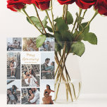 Romantisk Anpassningsbar - årsdag Foto Collage Mod Kort<br><div class="desc">Chic anpassade fotosamlingskort för make,  hustru,  flickvän eller pojkvän på årsdagen. Lägg till 9 av dina favoritfoton,  förlovningar eller bröllop och beställ de här anpassningsbarna som en romantisk gåva till din partner. En vacker fullt av minnen i personligen.</div>