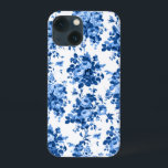 Romantisk antikisk Vintage Ro-Blue på vit<br><div class="desc">Elegant och klassisk antika vintagar Delft blue ro på vit bakgrund.</div>