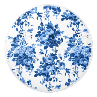 Romantisk antikisk Vintage Ro-Blue på vit Knopp