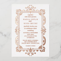 romantisk art nouveau bröllop ro guld