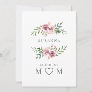 Romantisk bästa Blommigt för utandning i Mamma Mon Julkort