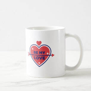 Romantisk "be My Kärlek"-kaffe Kaffemugg
