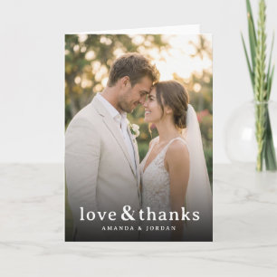 Romantisk Beige Elegant Foto Tack Kort