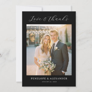 Romantisk Beige Elegant Foto Tack Kort