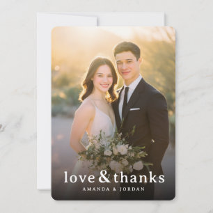 Romantisk Beige Elegant Foto Tack Kort