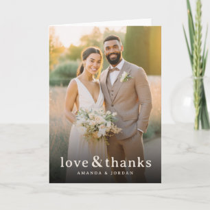 Romantisk Beige Elegant Foto Tack Kort