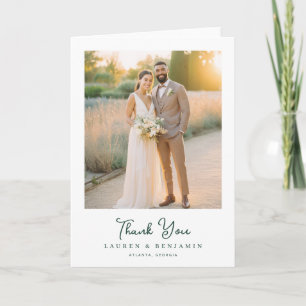 Romantisk Beige Elegant Foto Tack Kort
