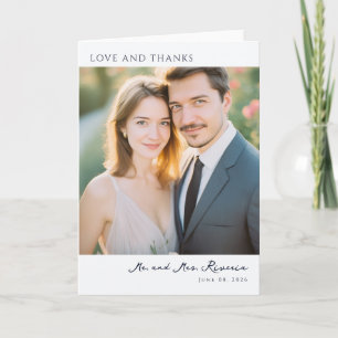 Romantisk Beige Elegant Foto Tack Kort