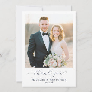 Romantisk Beige Elegant Foto Tack Kort